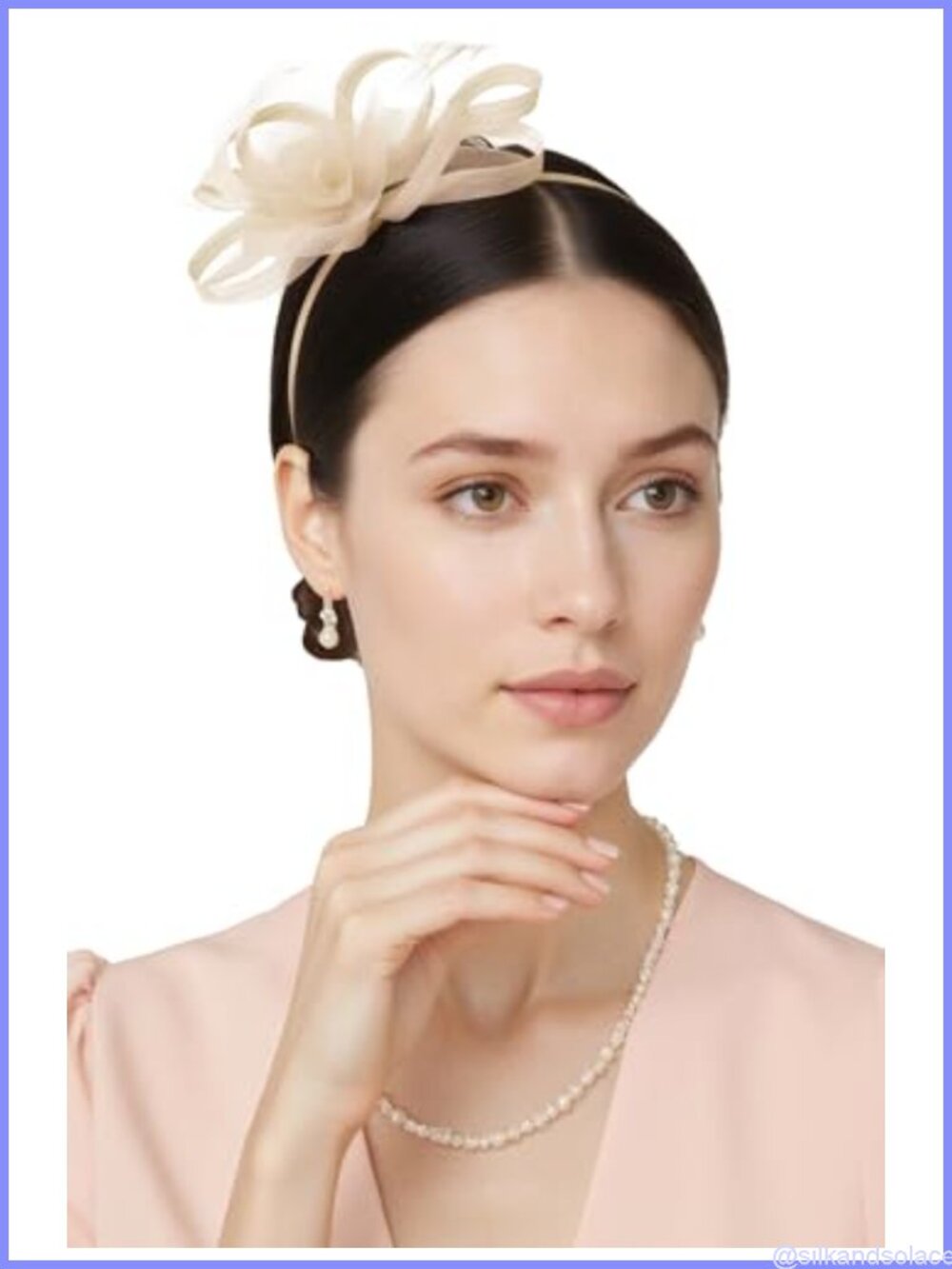 Womens Tulle Feather Fascinator Headband Tea Party Derby Hat